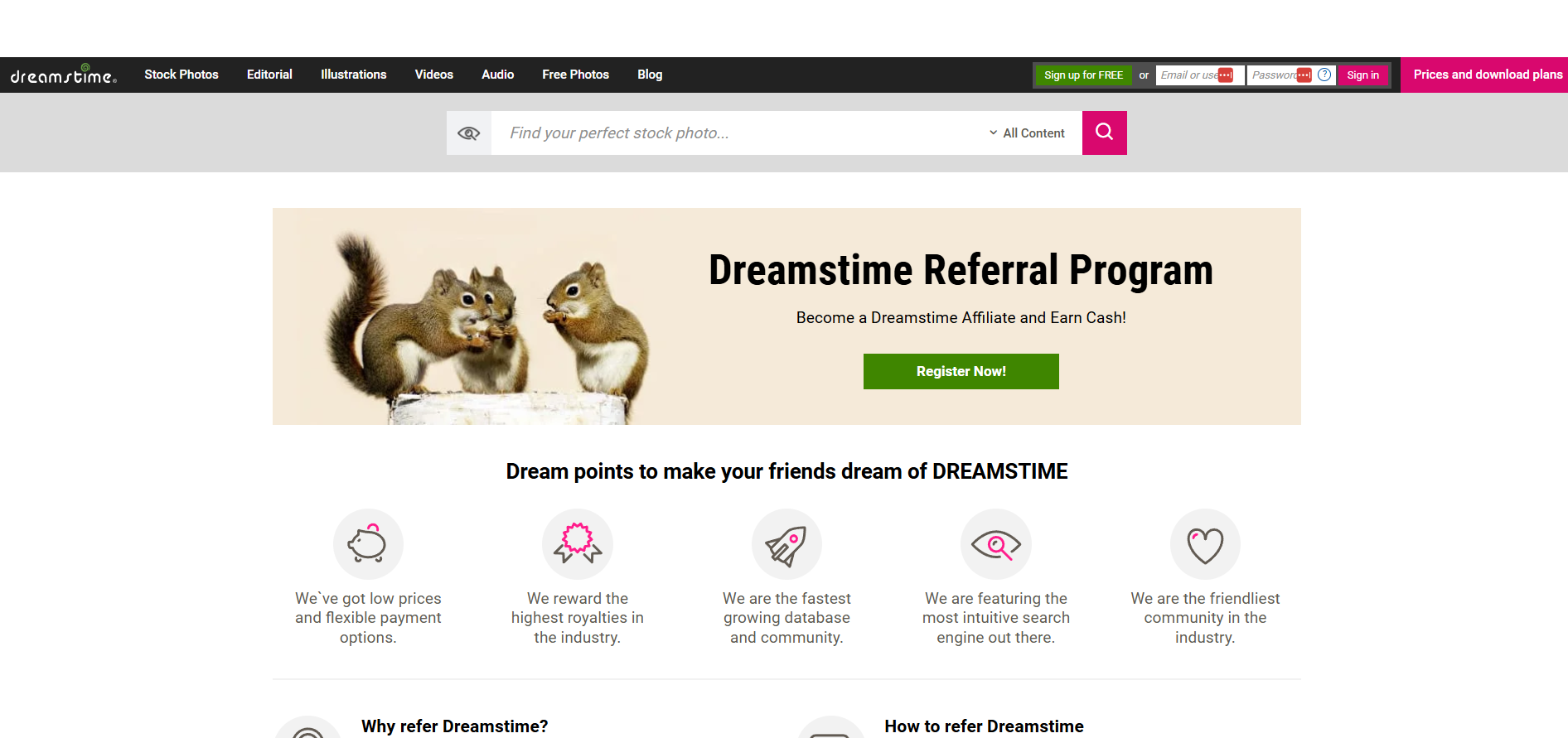 Dreamstime Partnerprogram