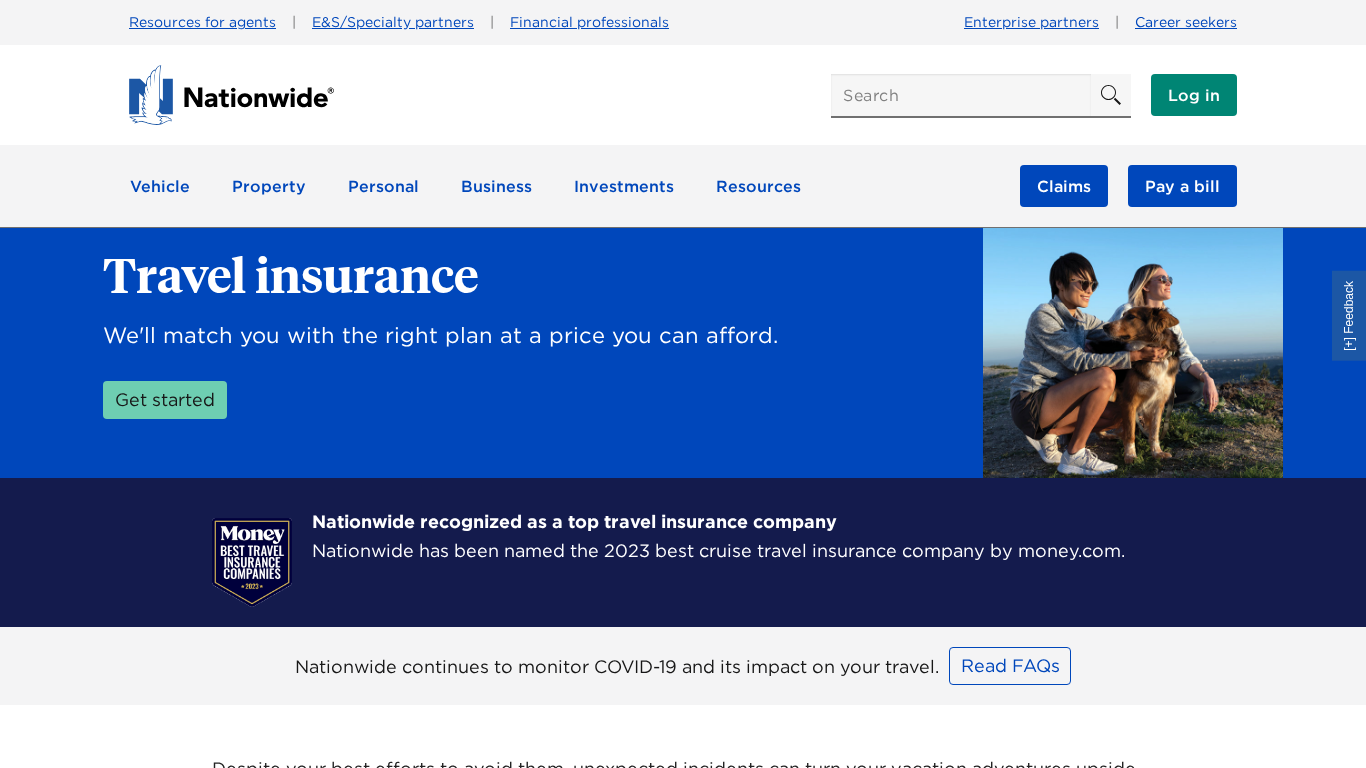Nationwide Travel Insurance partnerprogram