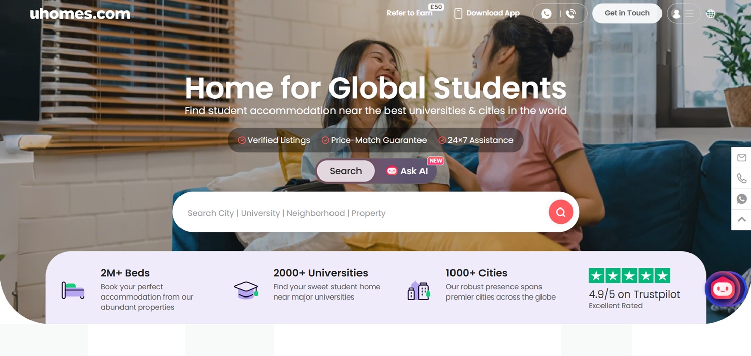 uhomes.com Diákszállás Partnerprogram