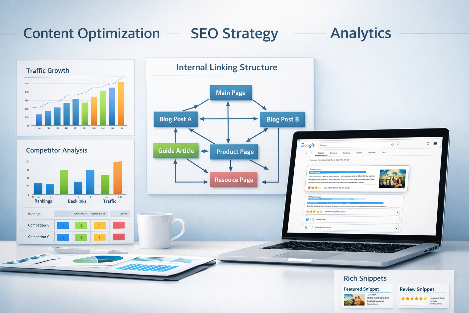 Tartalomoptimalizálási stratégia: 7 bevált technika a rangsor javításához