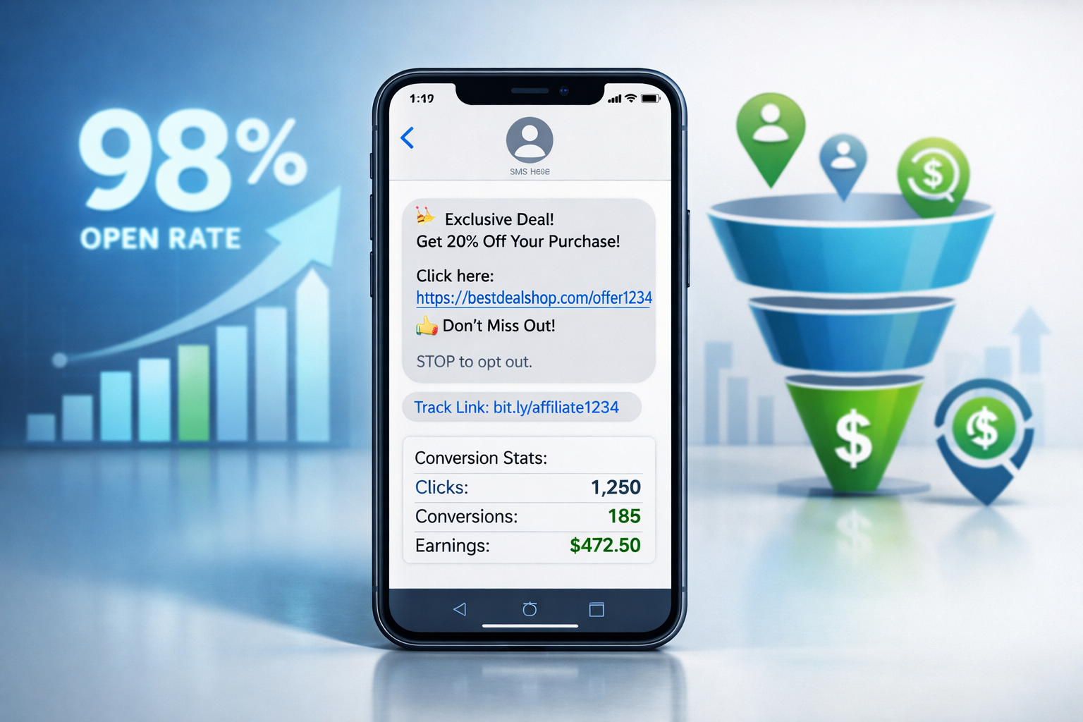 SMS Affiliate Marketing: Teljes útmutató a magas ROI-jú szöveges kampányokhoz