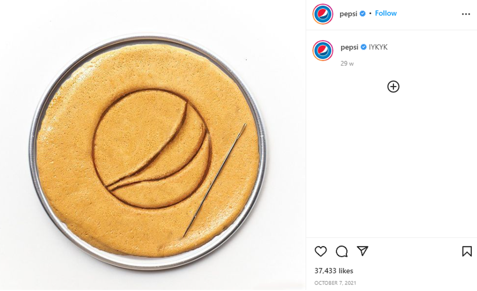 Pepsi instagram post - if you know you know