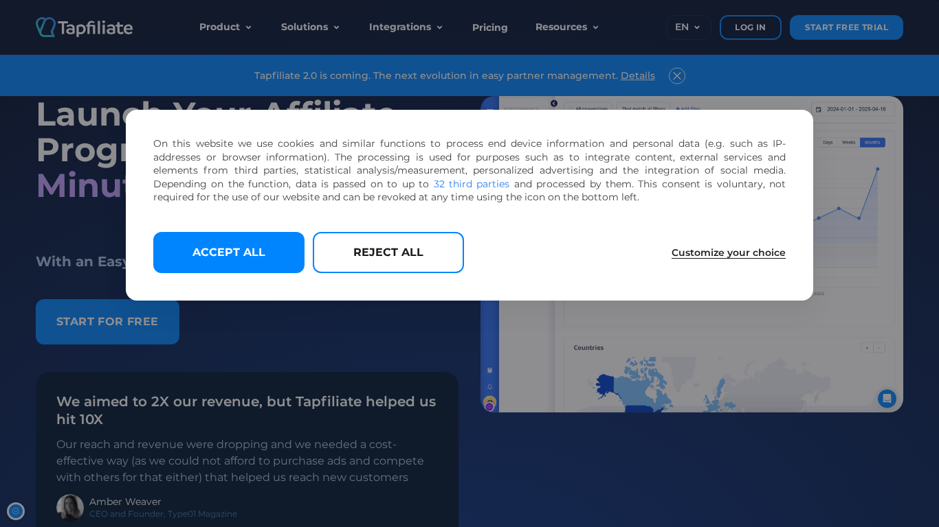 Tapfiliate affiliate menedzsment platform