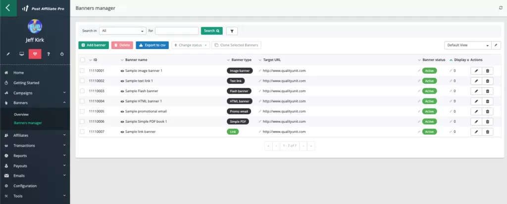 Banner manager Sept 2021