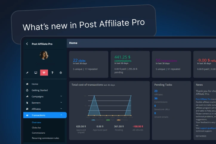 Nézze meg, mi újság a Post Affiliate Pro-ban