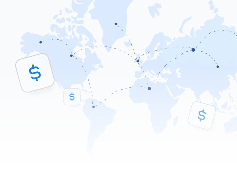 Globális elérési térkép, amely a többnyelvű támogatást és több pénznem lehetőségeit mutatja a nemzetközi terjeszkedéshez