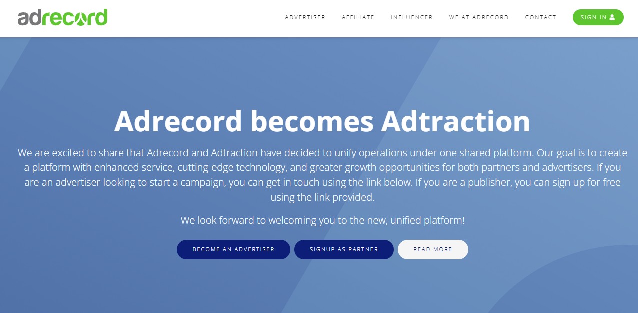 Adrecord Partnerprogram