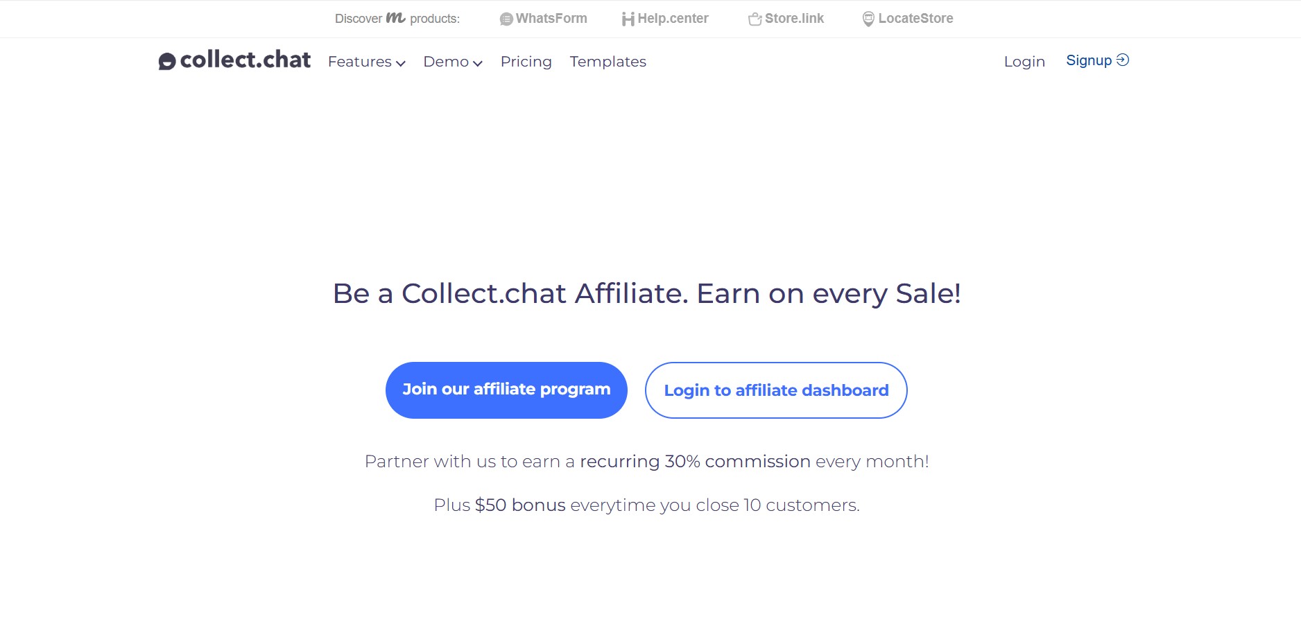 Collect.chat Partnerprogram