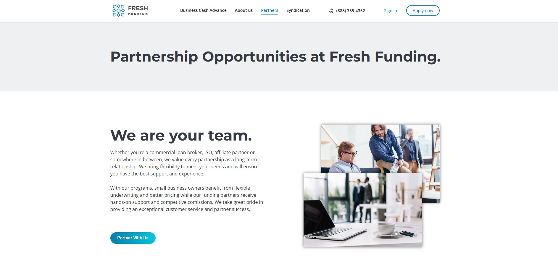 Fresh Funding Partnerprogram