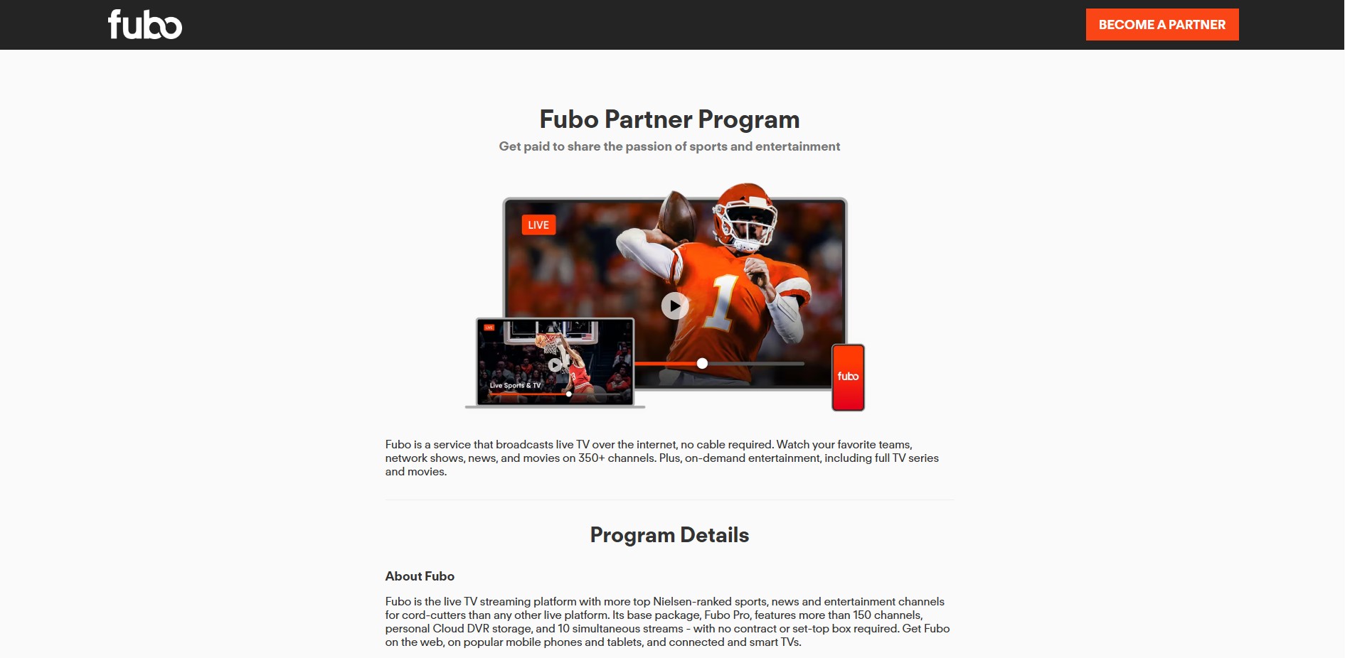 fuboTV Partnerprogram
