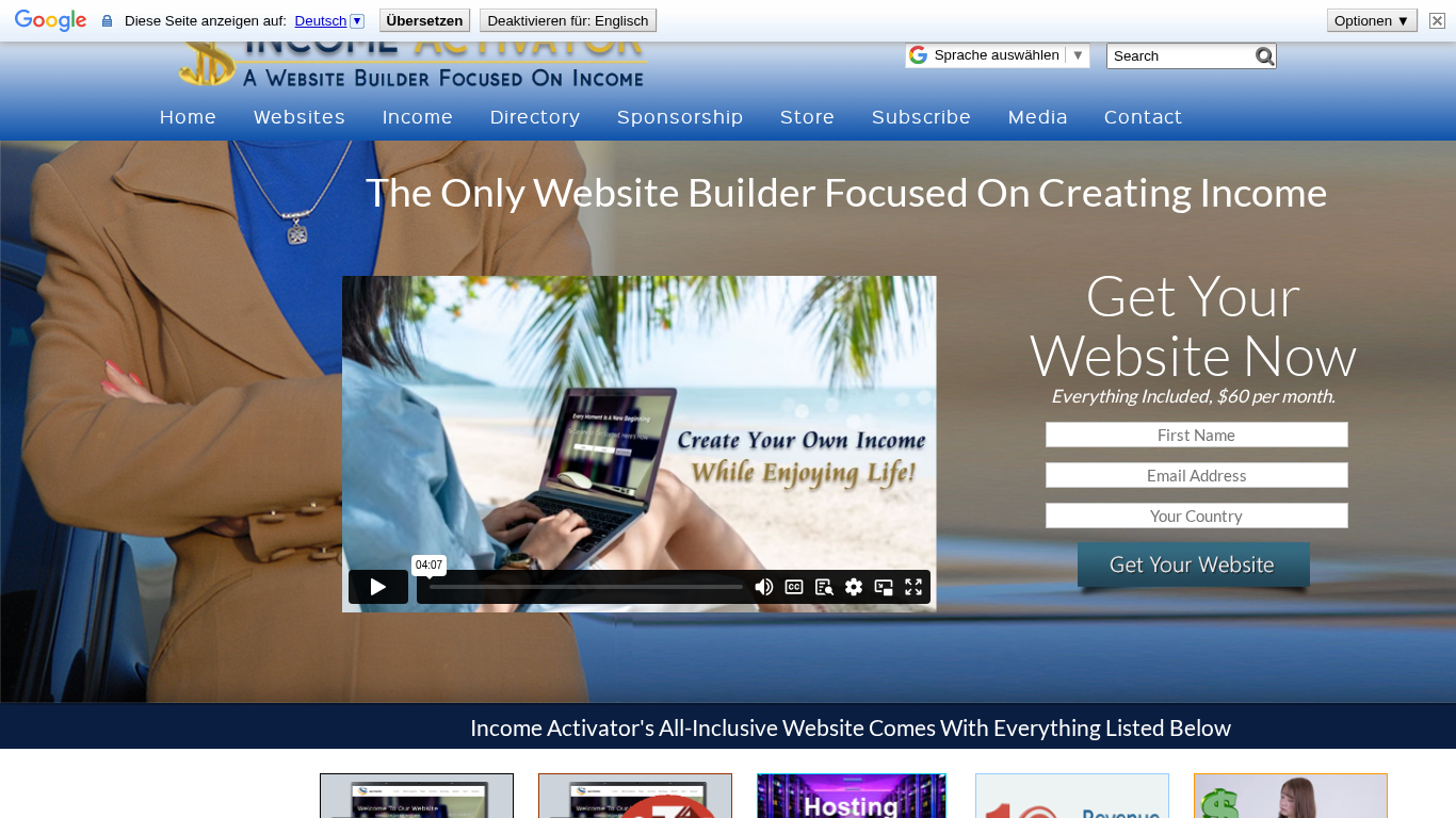 Income Activator Partnerprogram