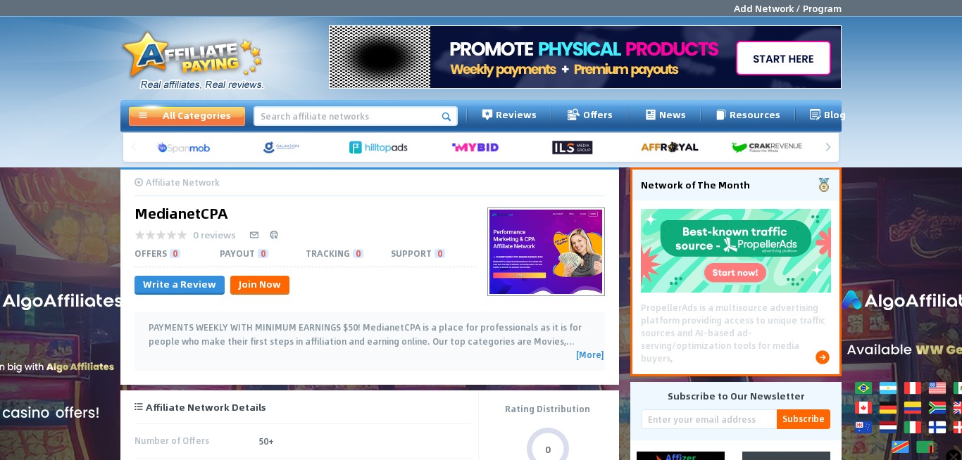 MedianetCPA Partnerprogram