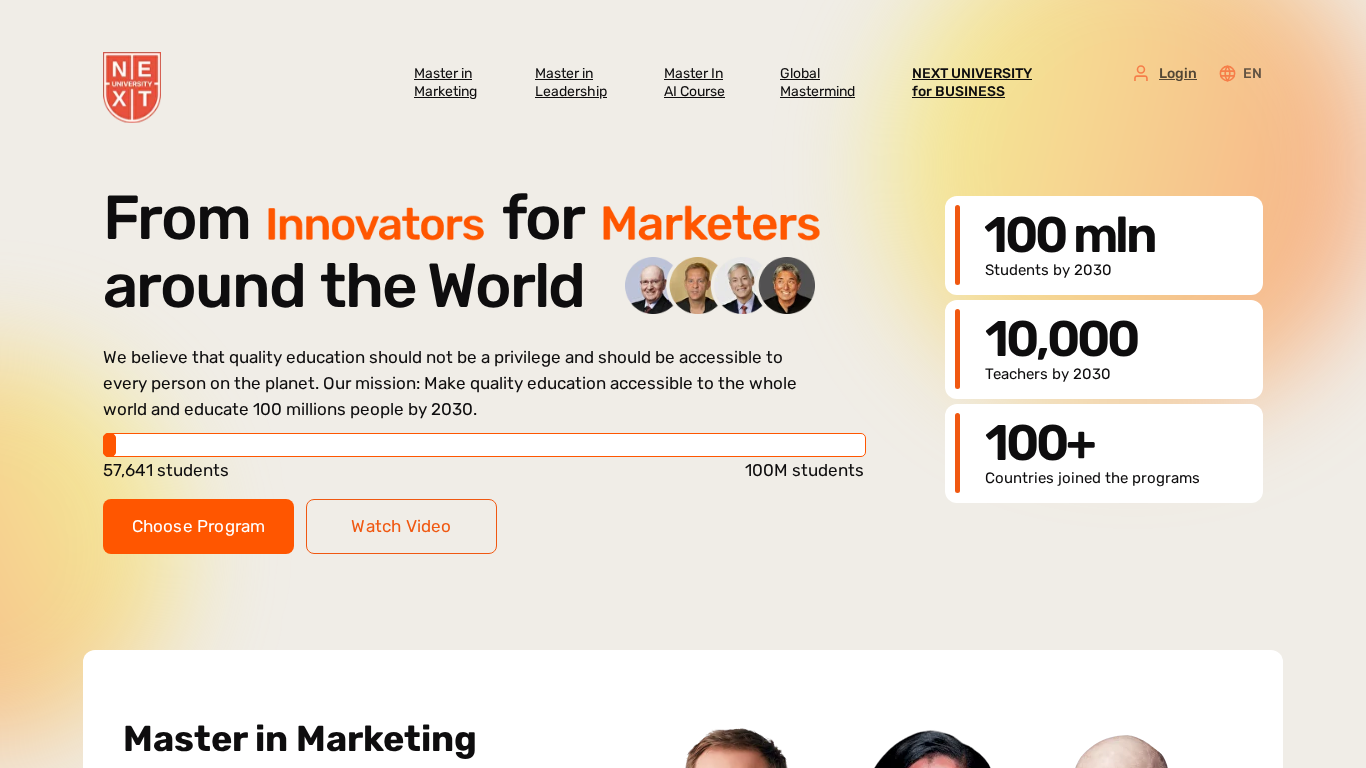 NEXT University Partnerprogram