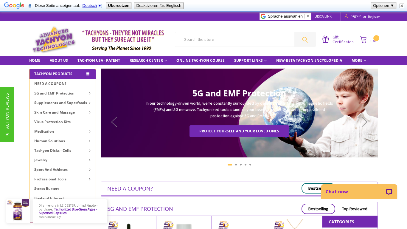 Planet-Tachyon Partnerprogram