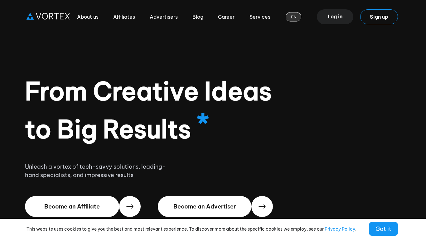 Vortex Advertising Partnerprogram