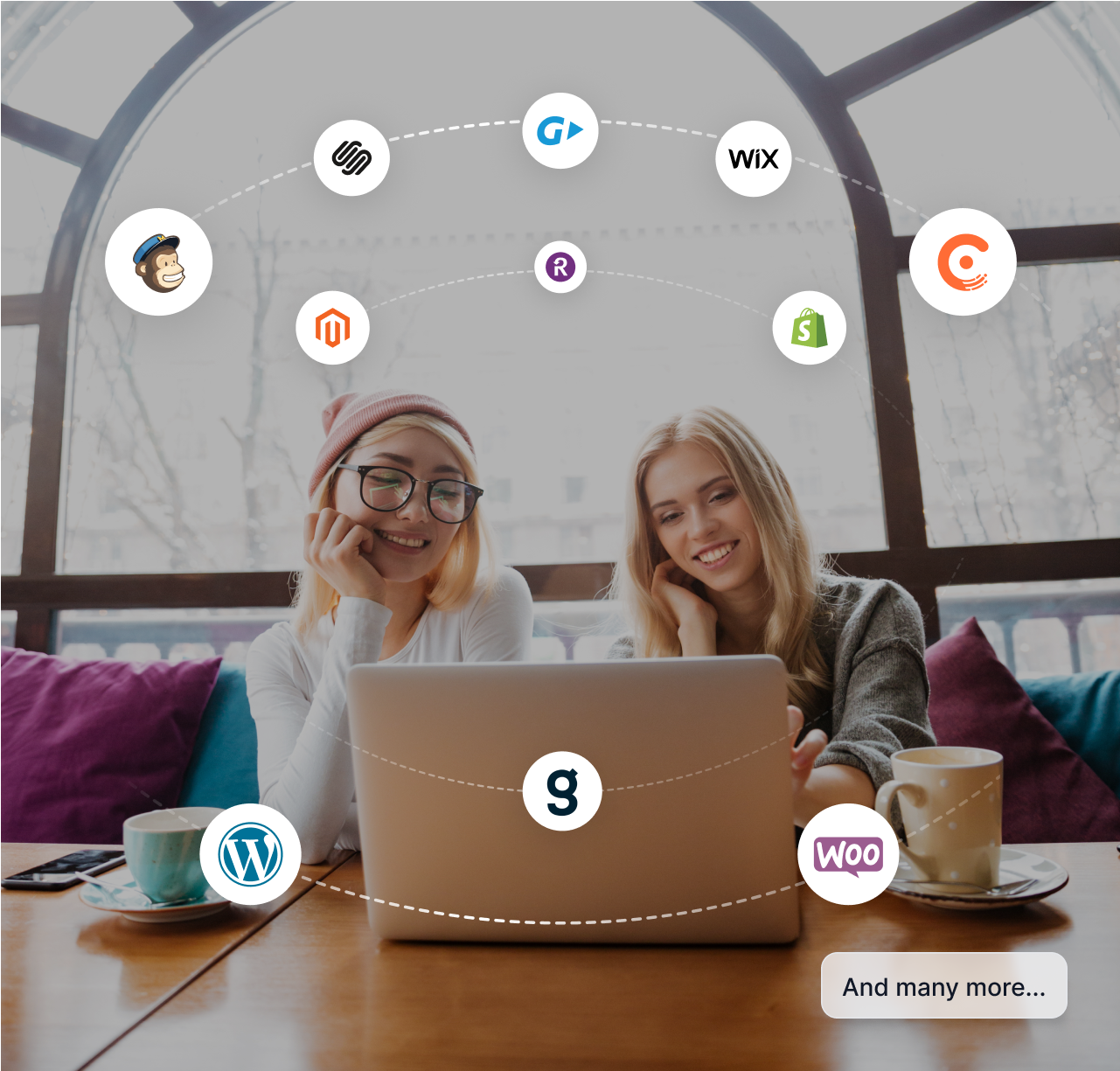 Grafika, amely néhány CMS és fizetési átjáró integrációt mutat be a Post Affiliate Pro-val.