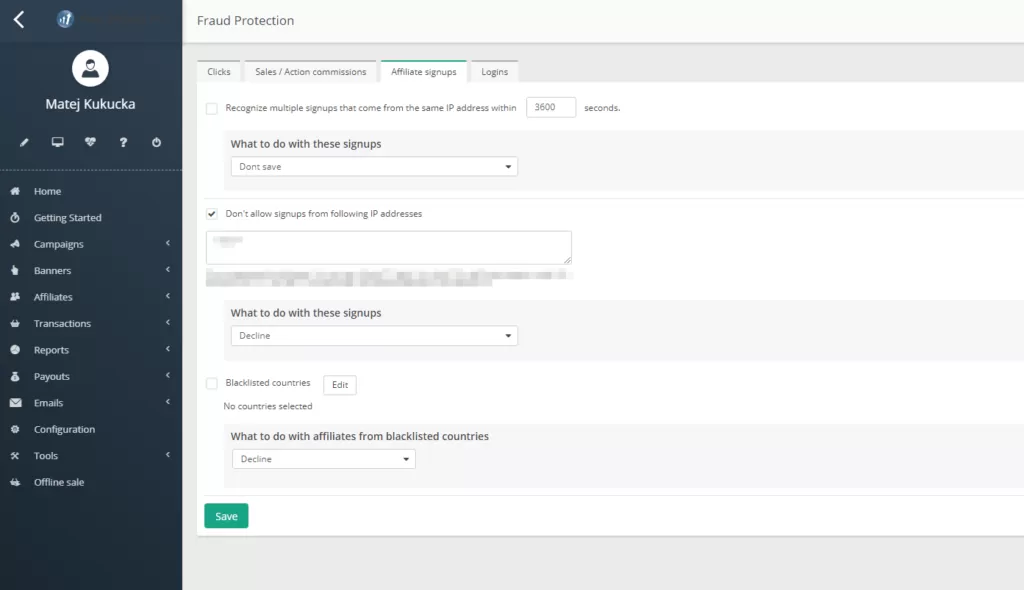 Illusztráció a Post Affiliate Pro csalás elleni védelmi funkcióiról.