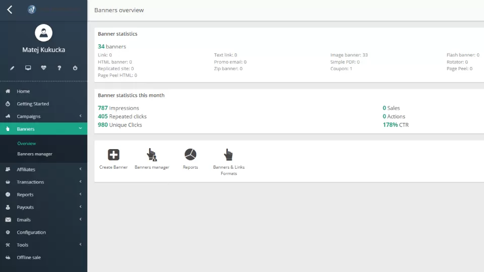 Post Affiliate Pro promóciós anyagok áttekintése.