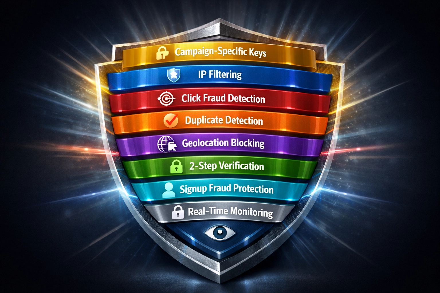 Többrétegű biztonsági architektúra, egymásra épülő védelmi rétegekkel