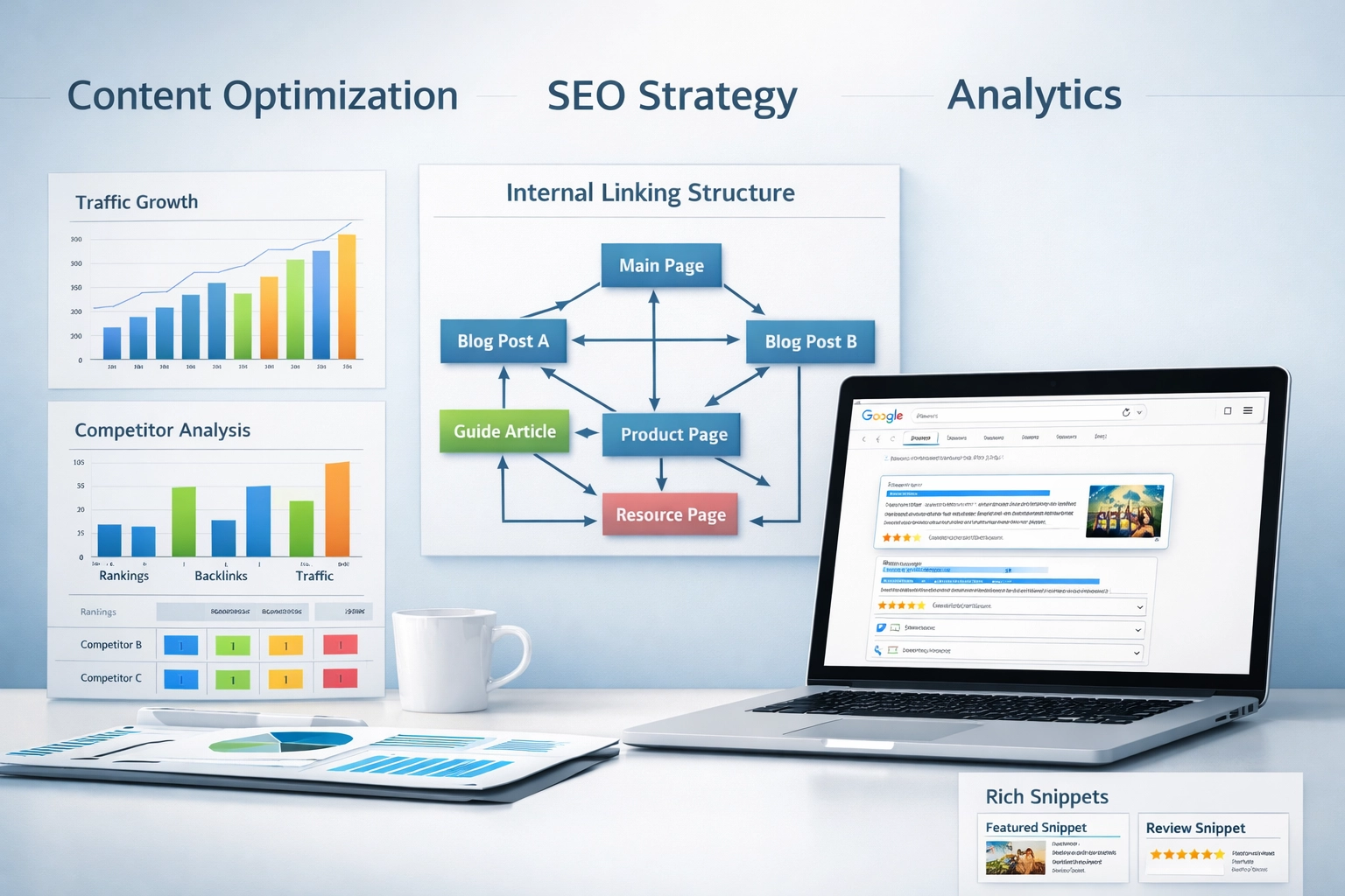 Tartalomoptimalizálási stratégia: 7 bevált technika a rangsor javításához