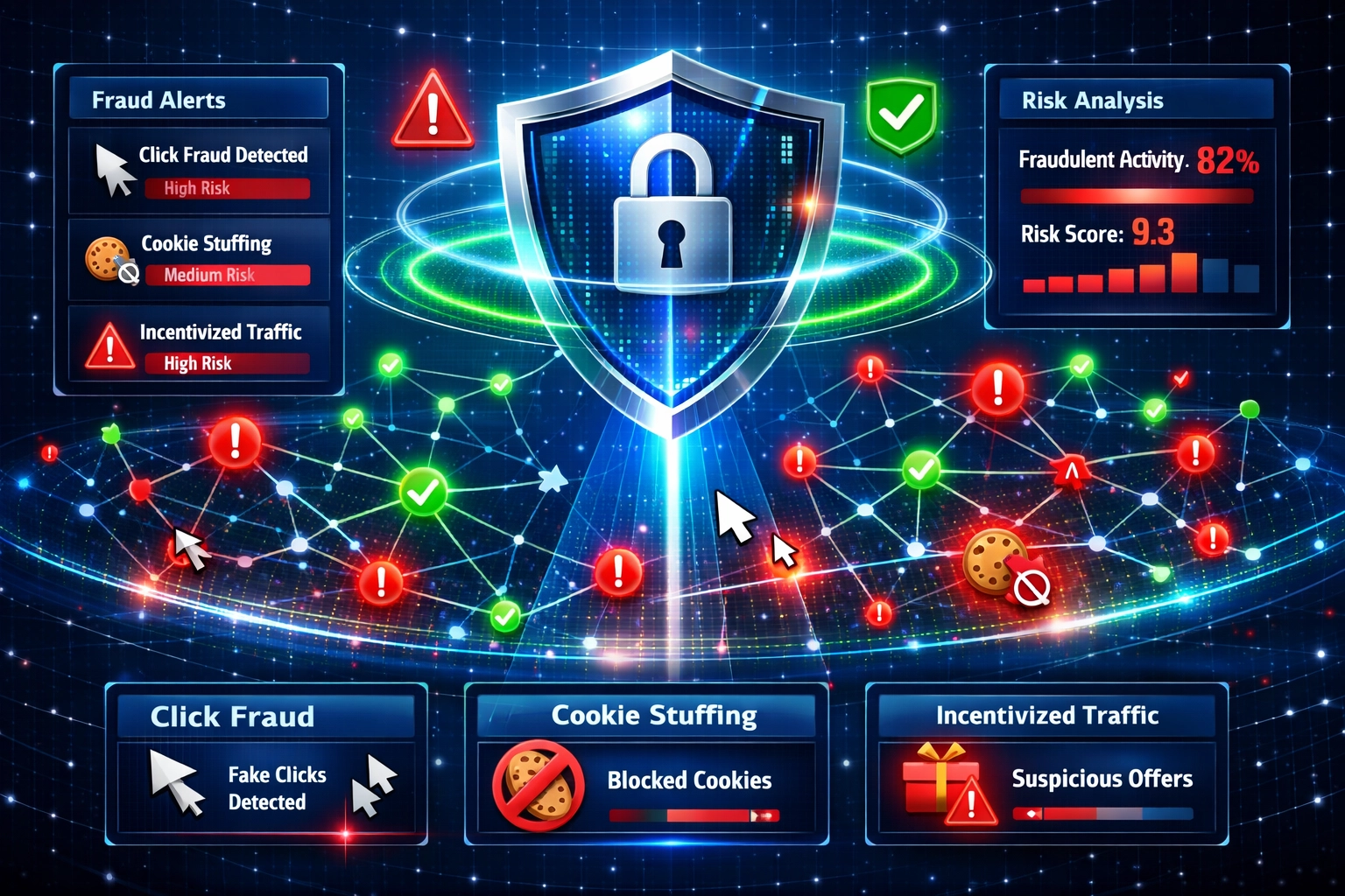 Csalásészlelés és biztonsági vizualizáció partnerprogramokhoz