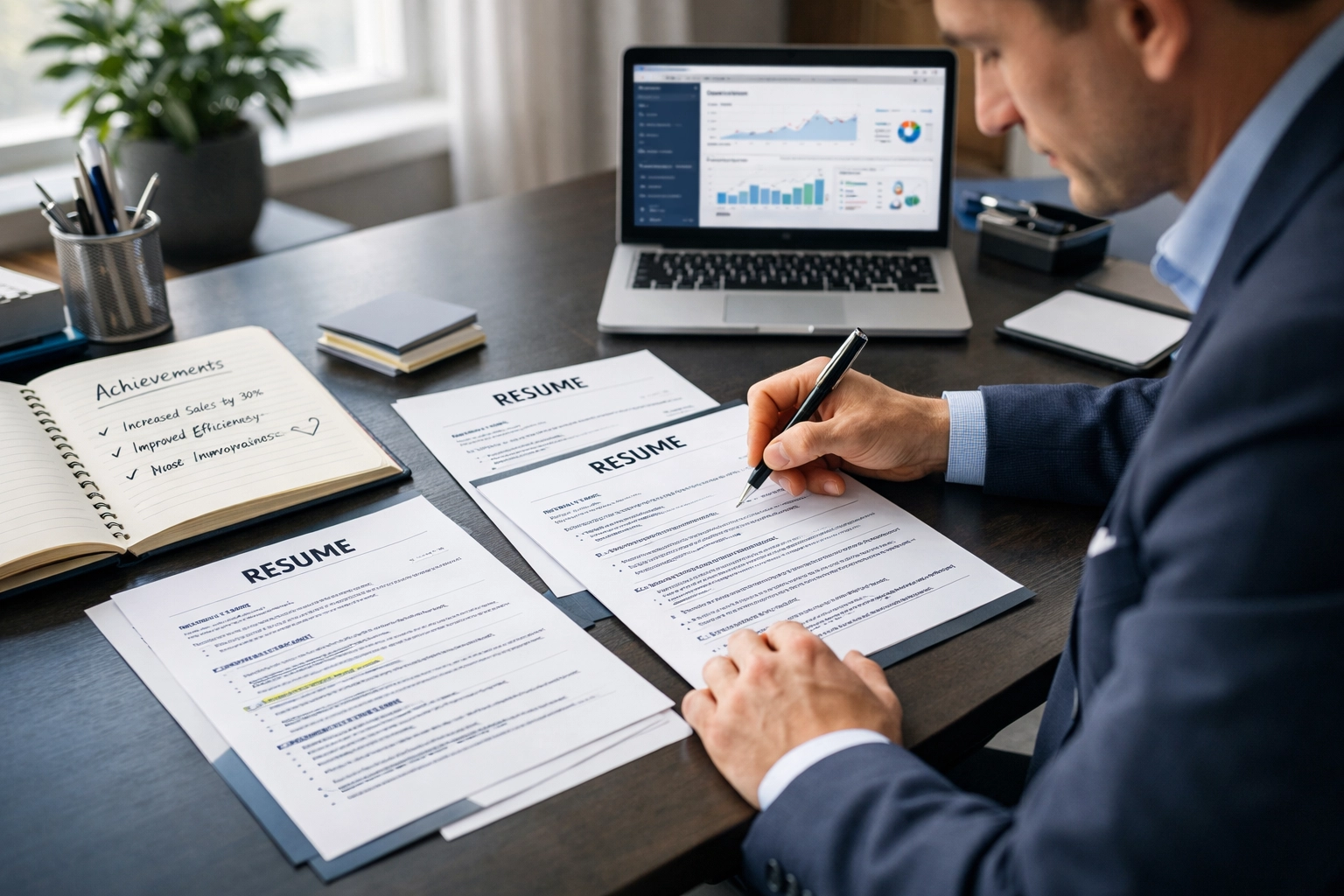 Szakember dokumentálja eredményeit és mérőszámait az önéletrajzban