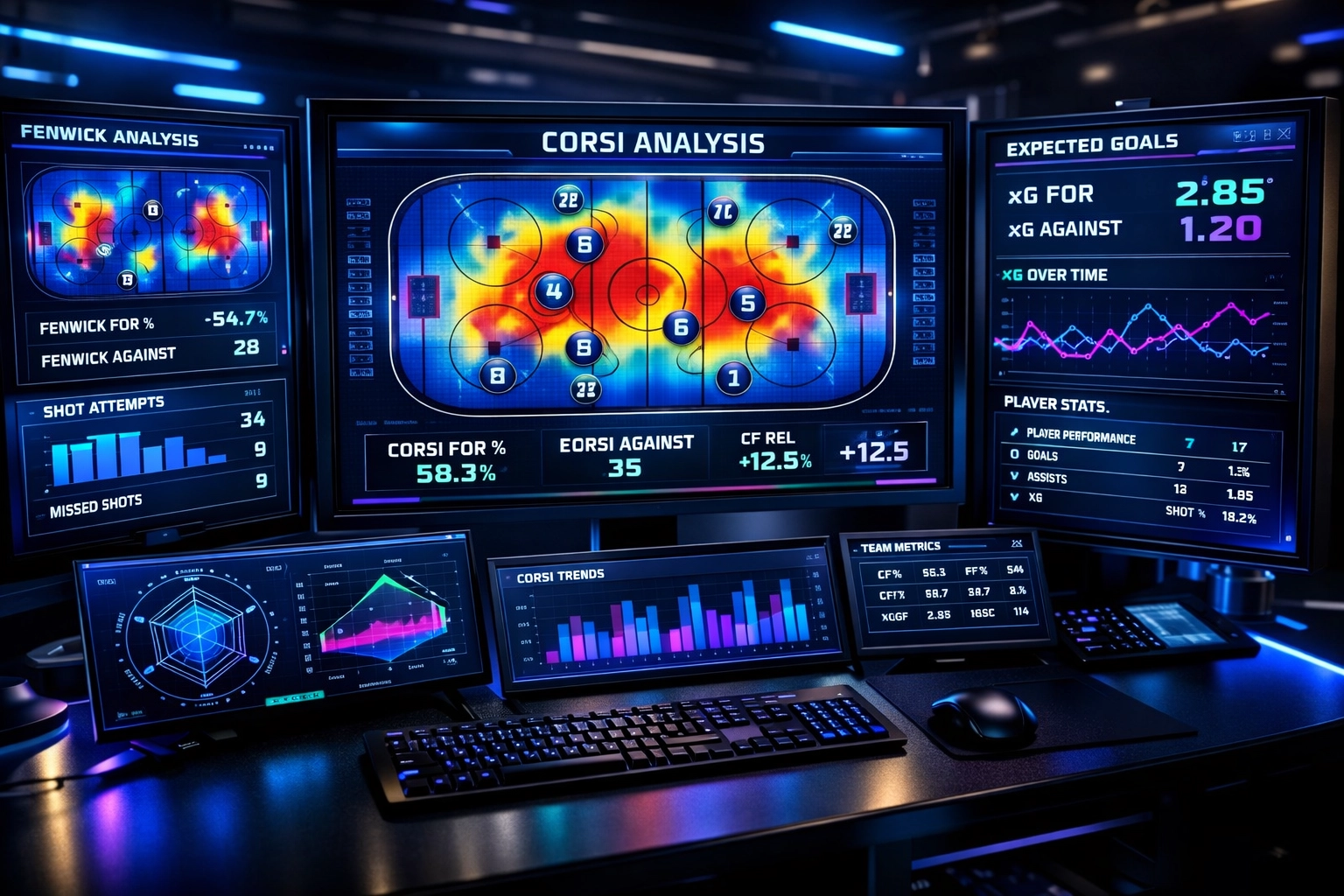 Fejlett jégkorong analitika dashboard