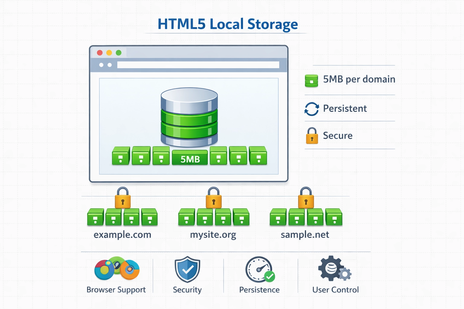 HTML5 local storage képességek és előnyök