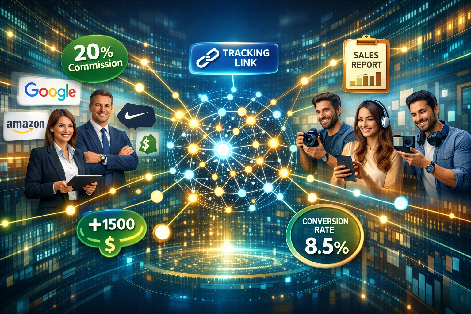 Affiliate hálózatok összekötik a hirdetőket affiliate marketingesekkel digitális kapcsolatokon keresztül