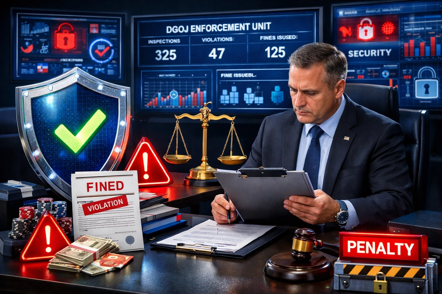 DGOJ végrehajtási intézkedések és szerencsejáték-partneri megfelelőség ellenőrzése
