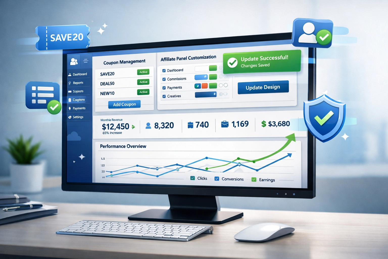 PostAffiliatePro hibajavítások: Kuponhozzárendelés és partnerpanel fejlesztések