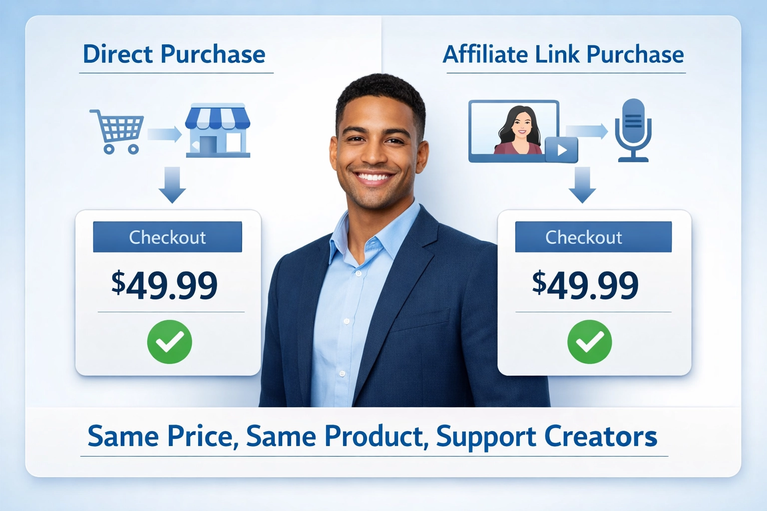 Fogyasztói ár-összehasonlítás: ugyanaz az ár közvetlen és affiliate vásárlás esetén