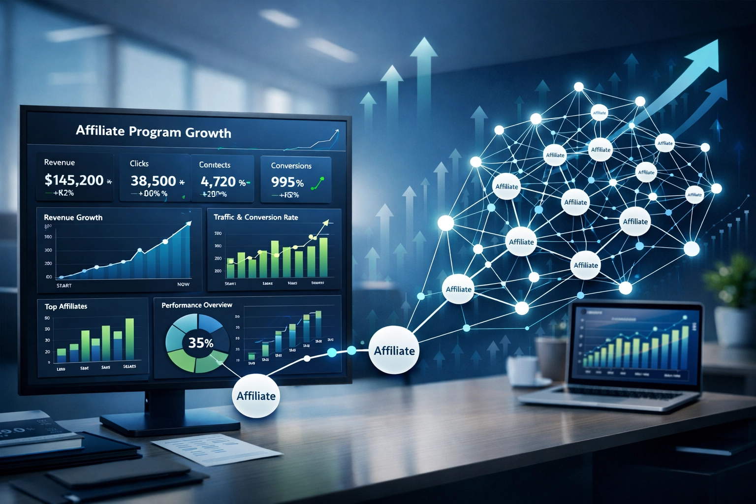 Vállalkozás növekedésének vizualizációja: affiliate program skálázása, bővülése, analitikai dashboarddal