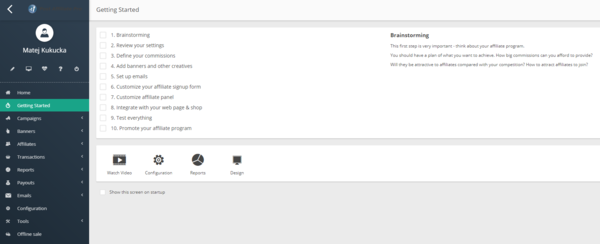 Post Affiliate Pro Első lépések útmutató