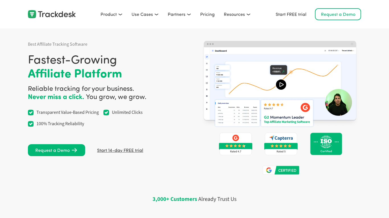 Trackdesk affiliate követő szoftver