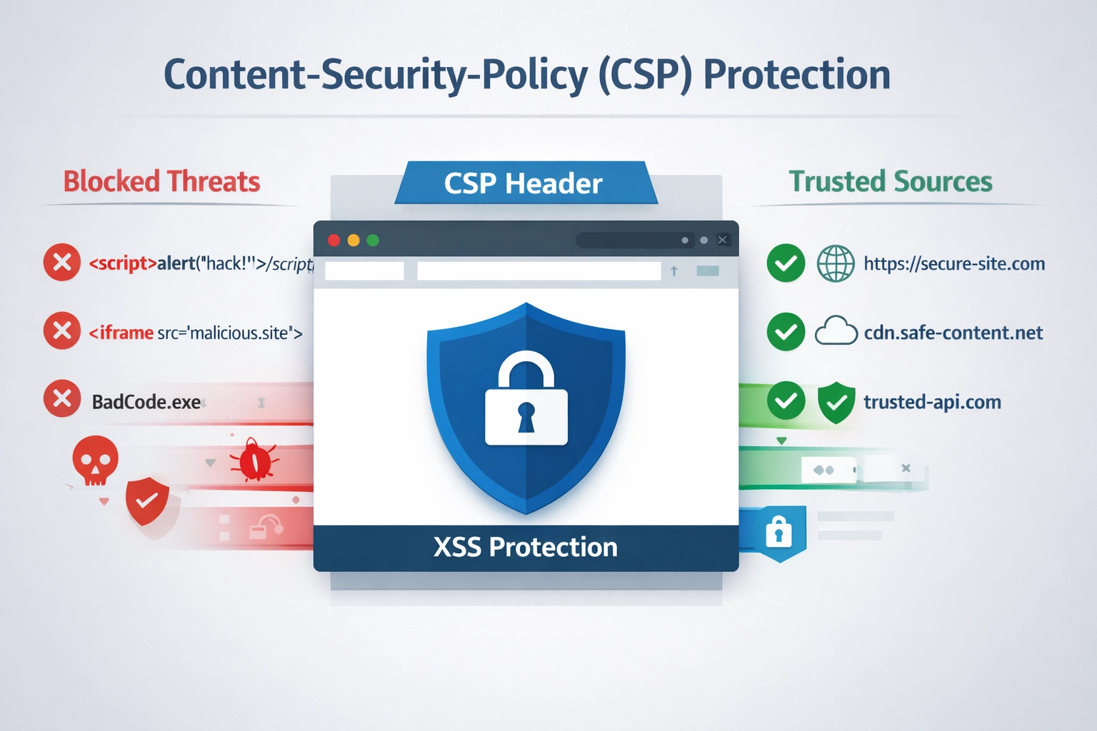 Content-Security-Policy fejléc védelme az XSS támadások ellen