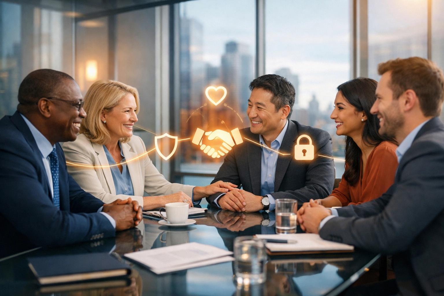 B2B szakemberek érzelmi kapcsolatot építenek ki értelmes üzleti beszélgetésekkel