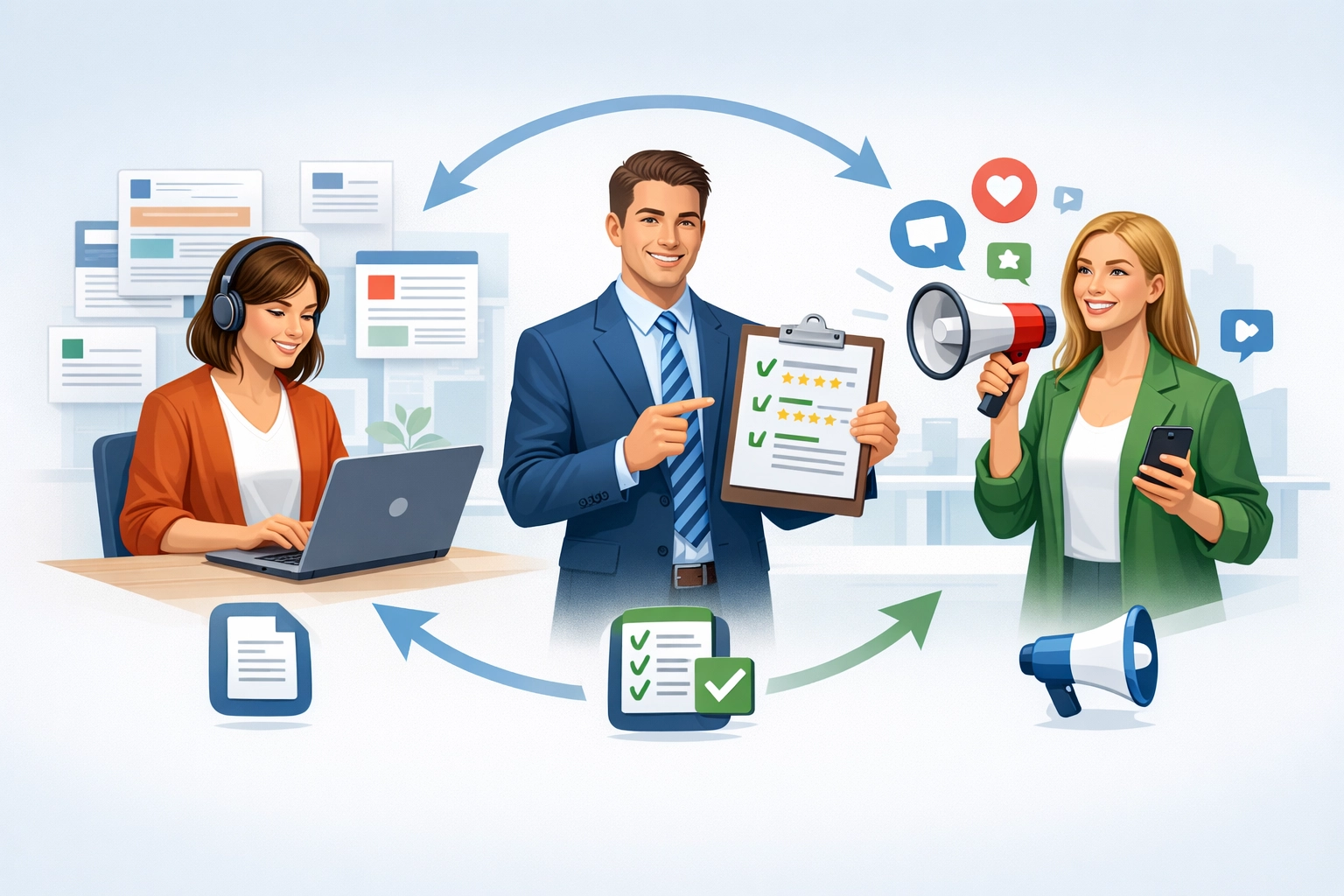 Három affiliate típus – tartalomkészítők, értékelő szakértők és influenszerek együtt dolgoznak