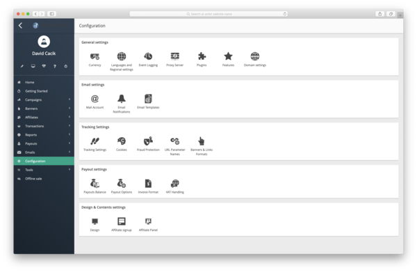 Post Affiliate Pro konfiguráció