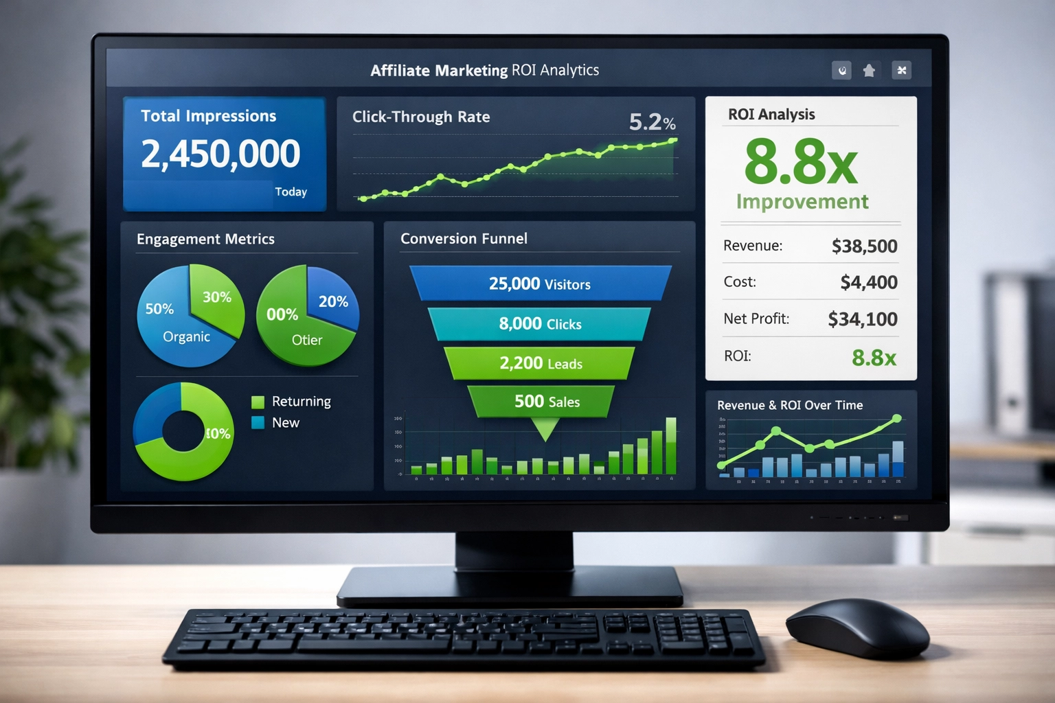Analitikai dashboard natív hirdetések ROI méréséhez
