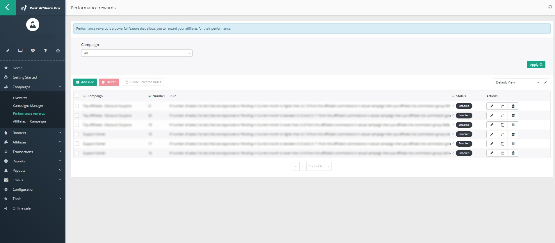Post Affiliate Pro - Performance rewards