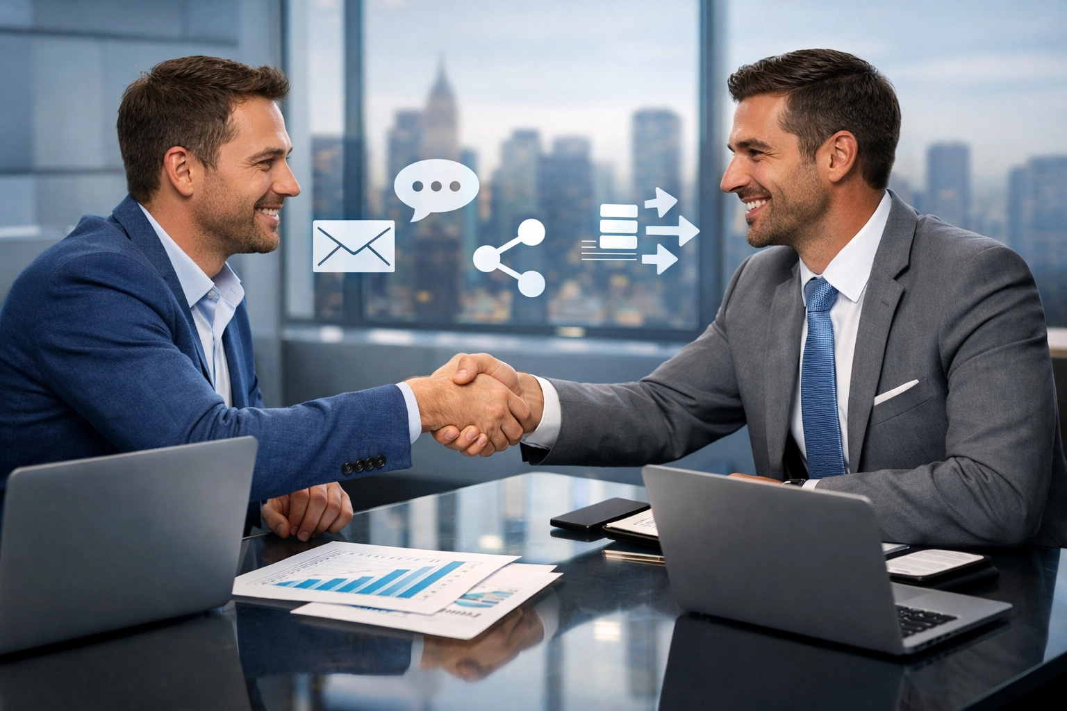 Professzionális üzleti kommunikáció márkamenedzser és partnerek között