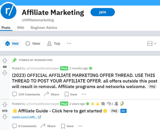Reddit for affiliate marketing