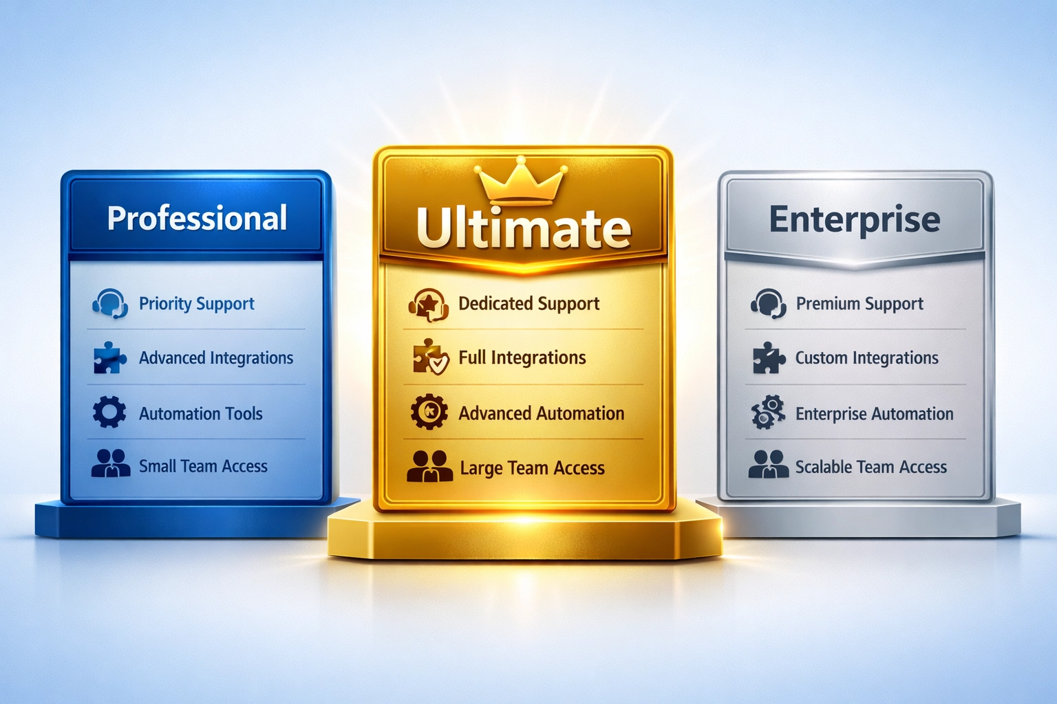 PostAffiliatePro csomagszintek összehasonlítása, az Ultimate prémium opcióként