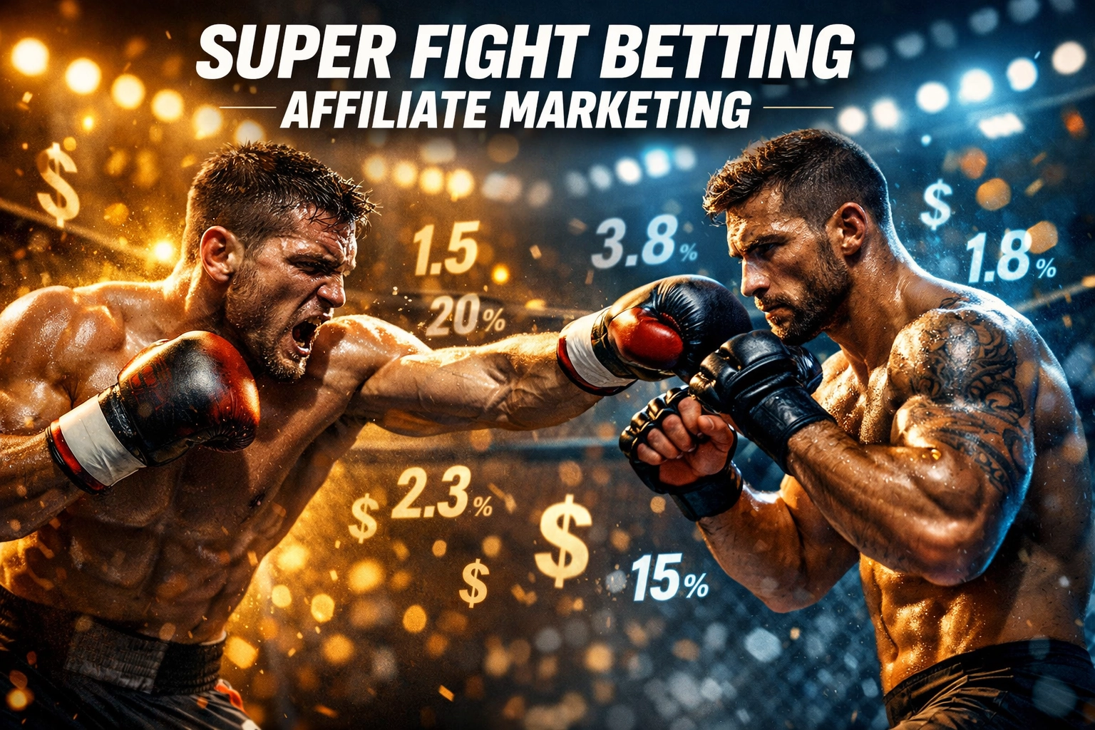 Dinamikus boksz és MMA szupermeccs fogadási affiliate marketing akció