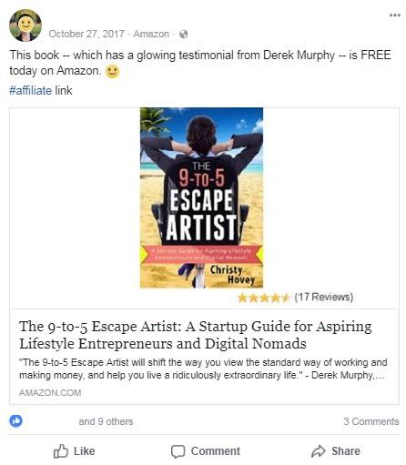 Facebook oldal affiliate marketinghez