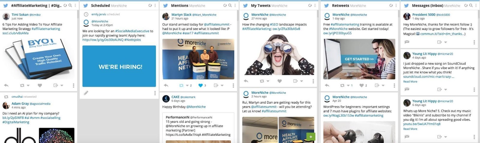 Twitter profil affiliate marketinghez