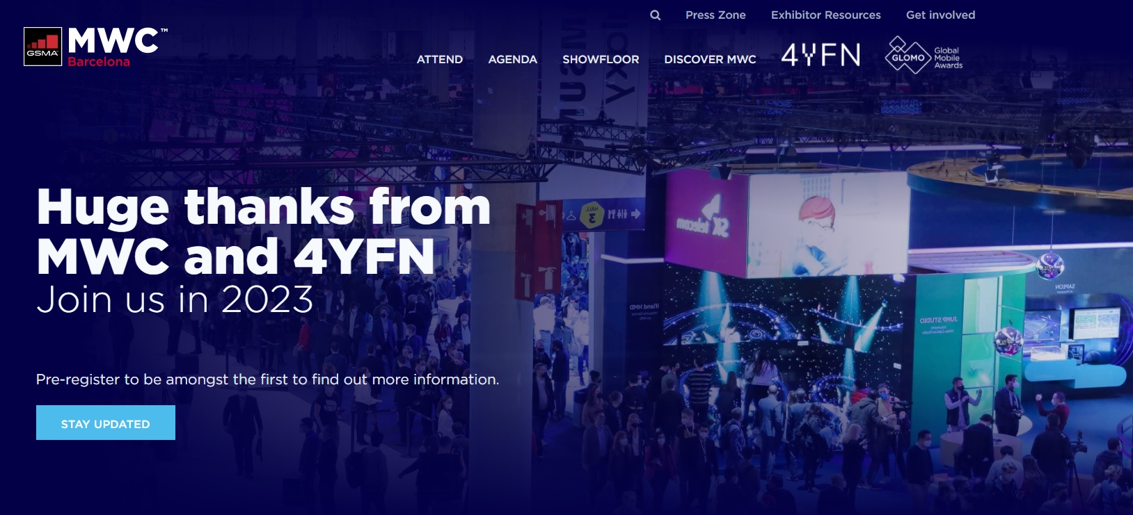 Mobile World Congress homepage