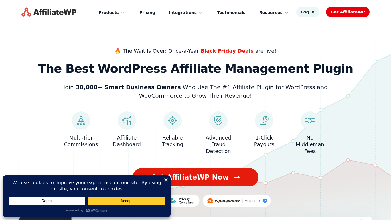 AffiliateWP WordPress plugin irányítópult
