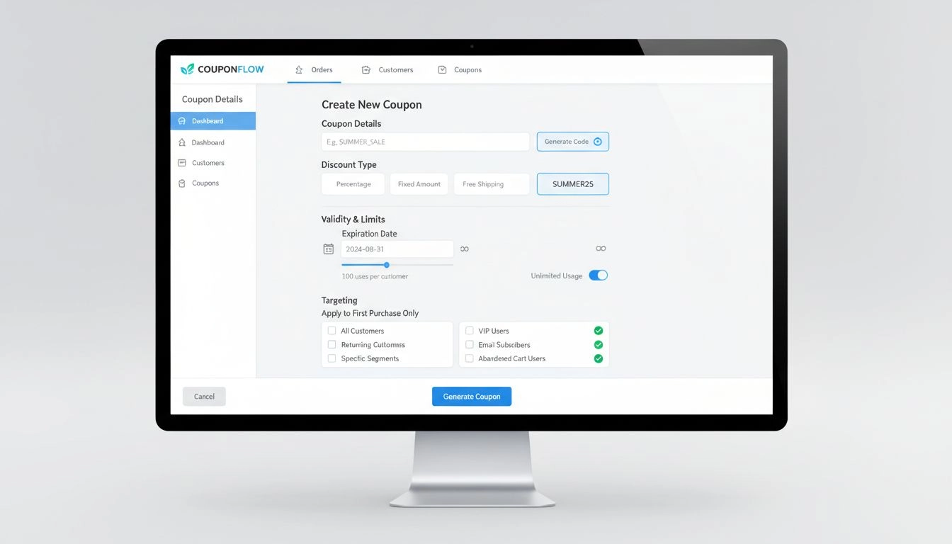 Post Affiliate Pro kuponkészítő vezérlőpult felület testreszabási lehetőségekkel